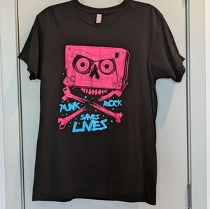 Punk Rock Saves Lives T-shirt Mens M 🖤🩷💙